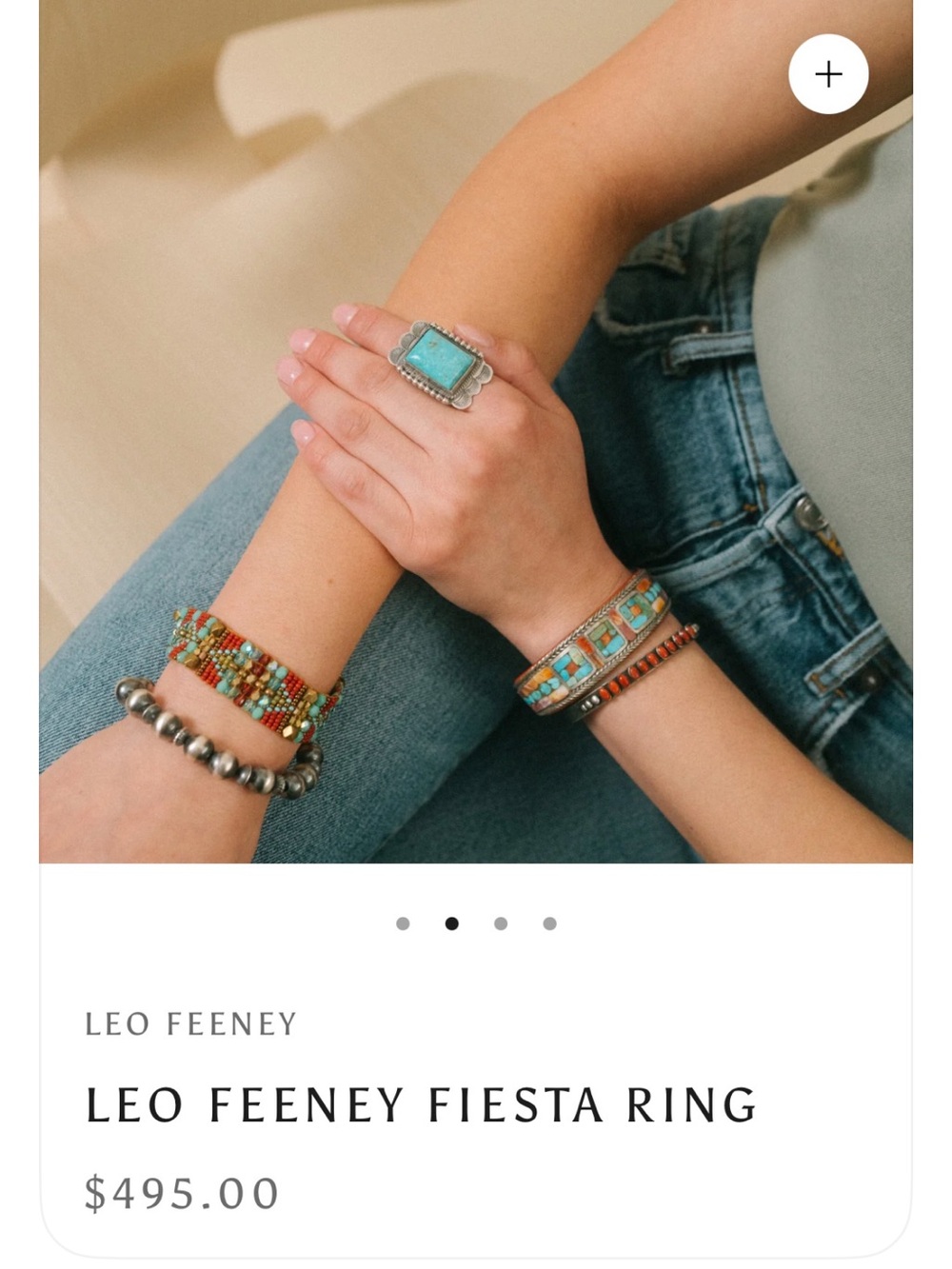 Leo Feeney Fiesta Ring sterling silver turquoise